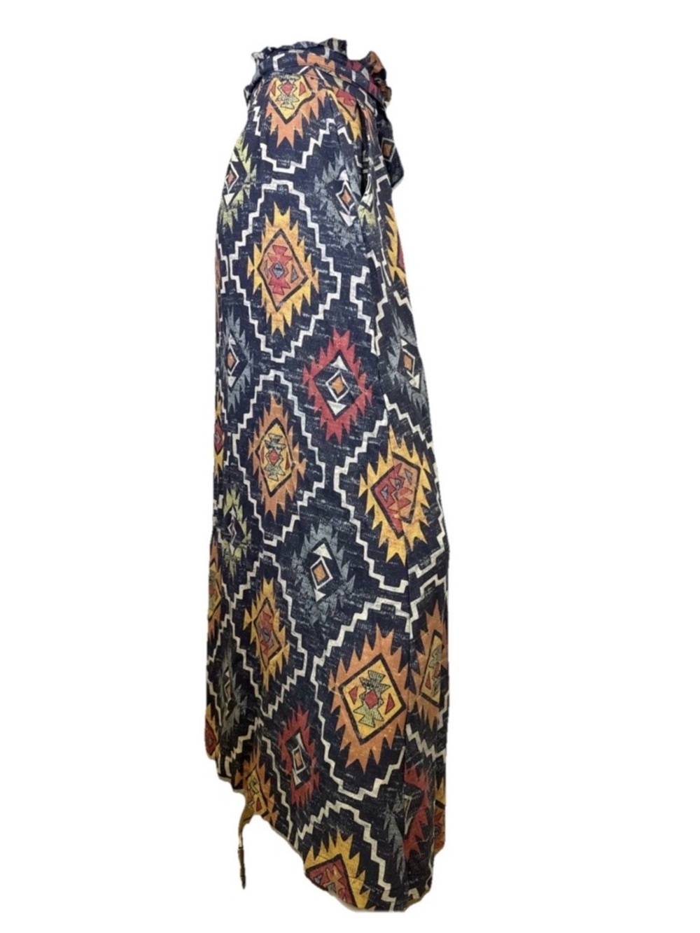 Double D Ranch Bohemian Geometric Print Maxi Skirt - Navy SZ S Pecos Blanket - Picture 4 of 6